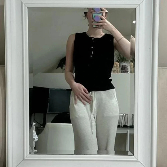 Vintage Black Button Vest - Picture 5 of 5